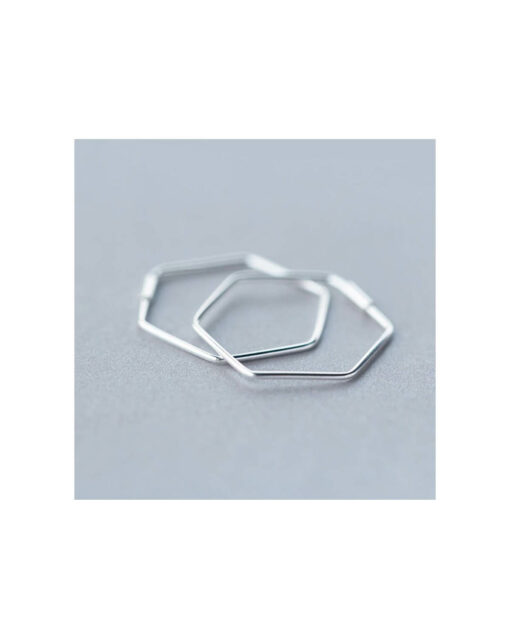sterling silver hexagon loops