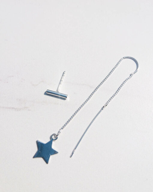 star and stud earring