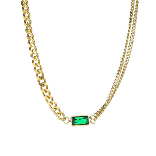 gold_link_necklace_green_stone