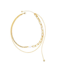 double layer gold necklace